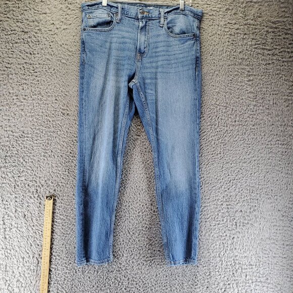 Old Navy Jeans Mens 34x30 Blue Relaxed Slim Taper Built-In Flex Denim - Picture 1 of 11